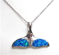 Silver Pendant with Created Opal